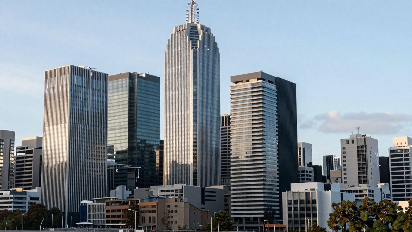 Melbourne cityscape with a medical theme.