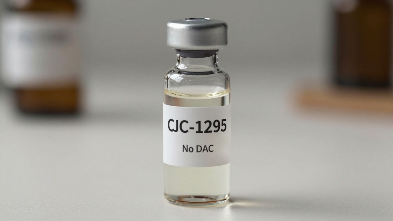 Clear vial with pale liquid, CJC-1295 No DAC.