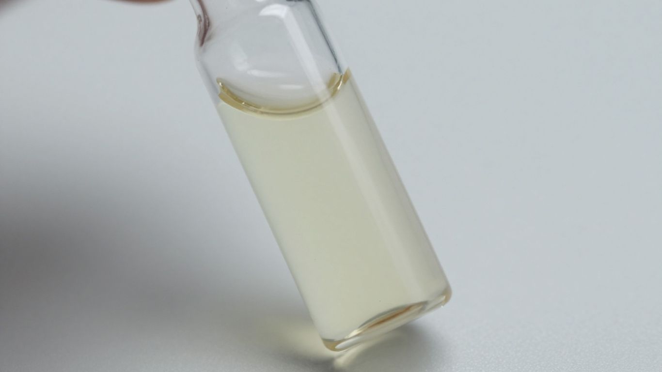Vial of peptide solution for research