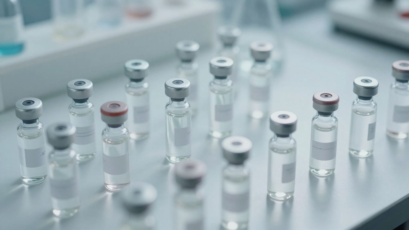 Vials of peptides for online purchase.