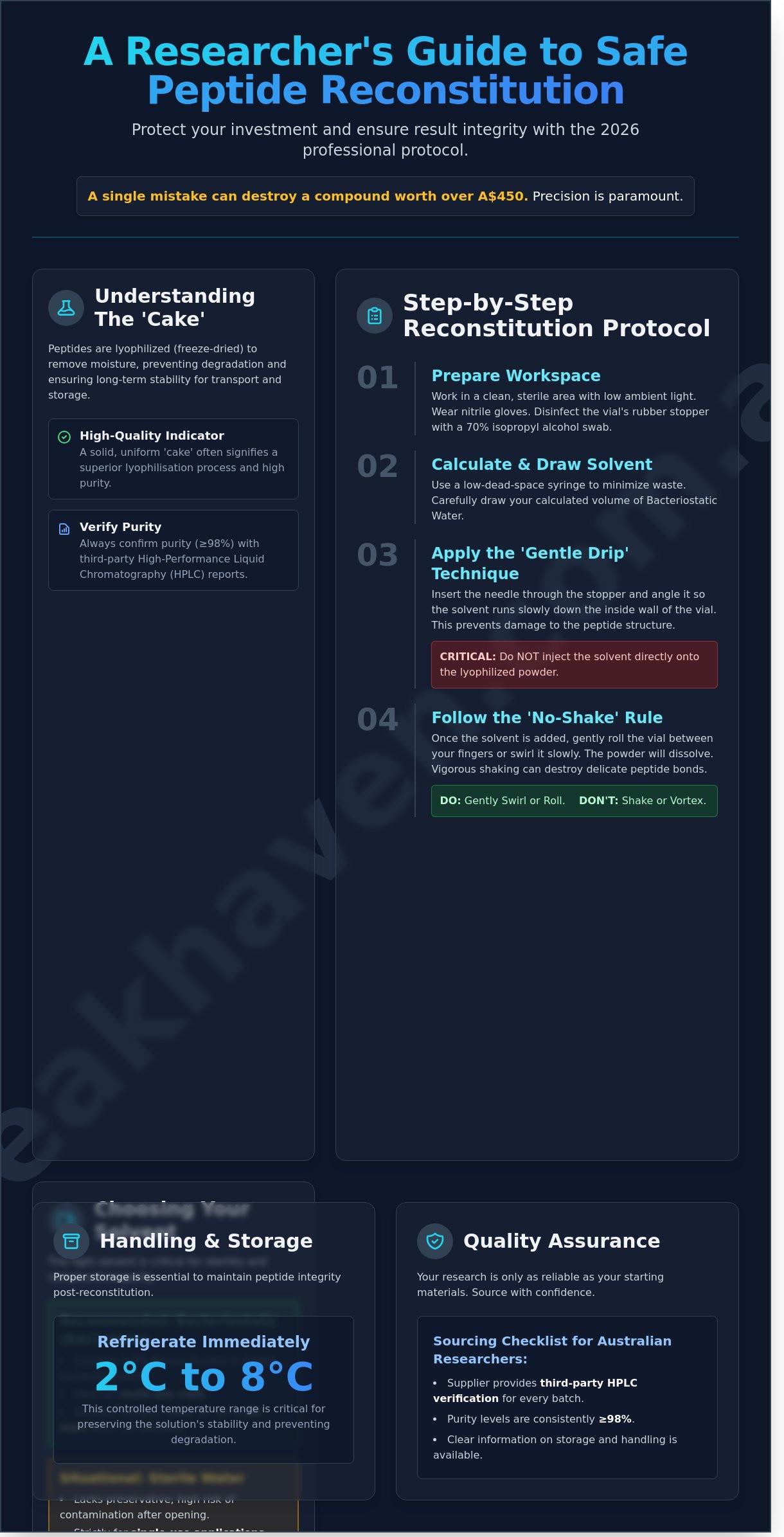 How to Reconstitute Peptides Safely: A Best Practice Laboratory Guide for 2026